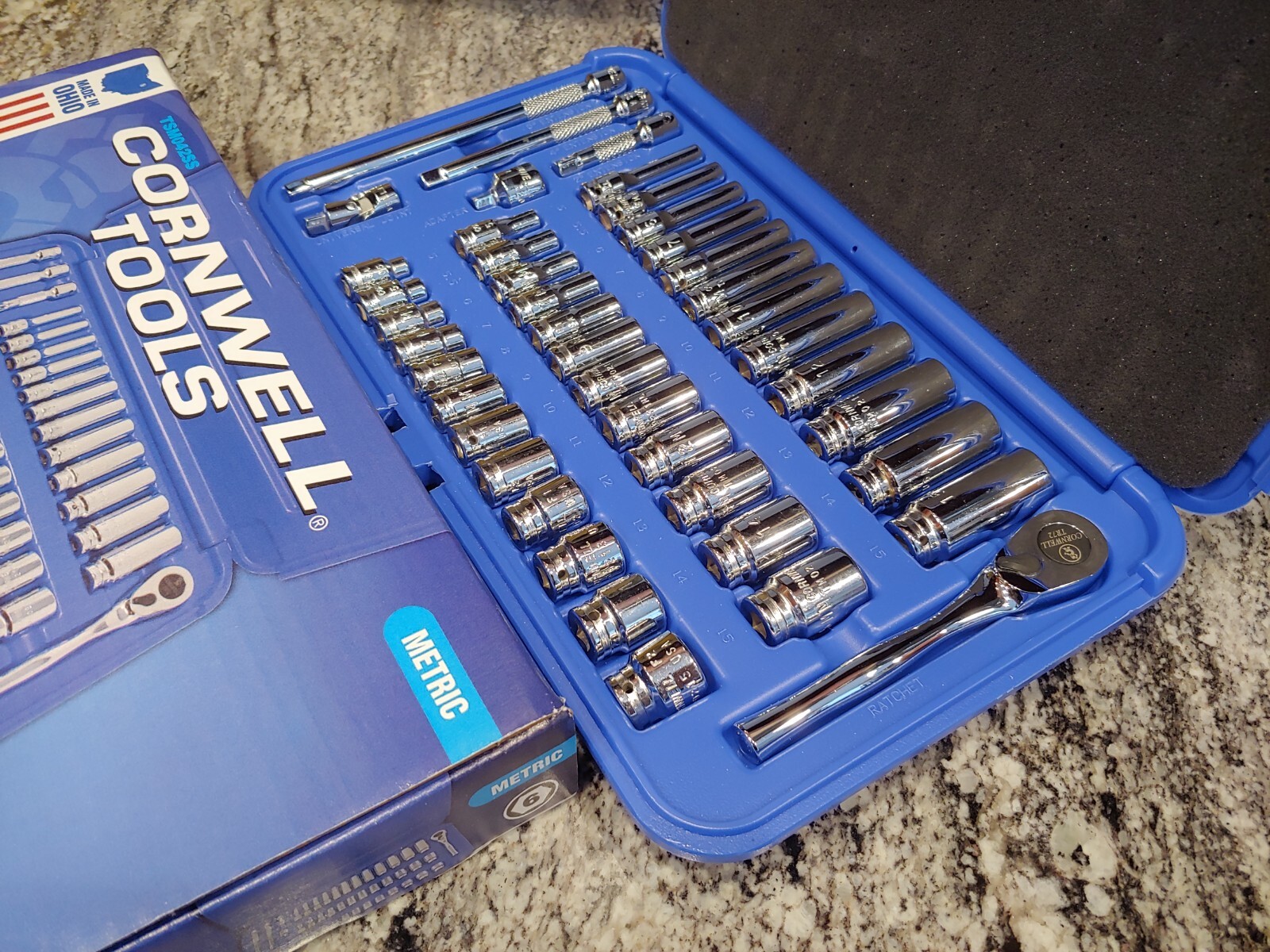 Cornwell Tools 42 Piece 1/4″ Drive 6pt. Metric Super Socket Set