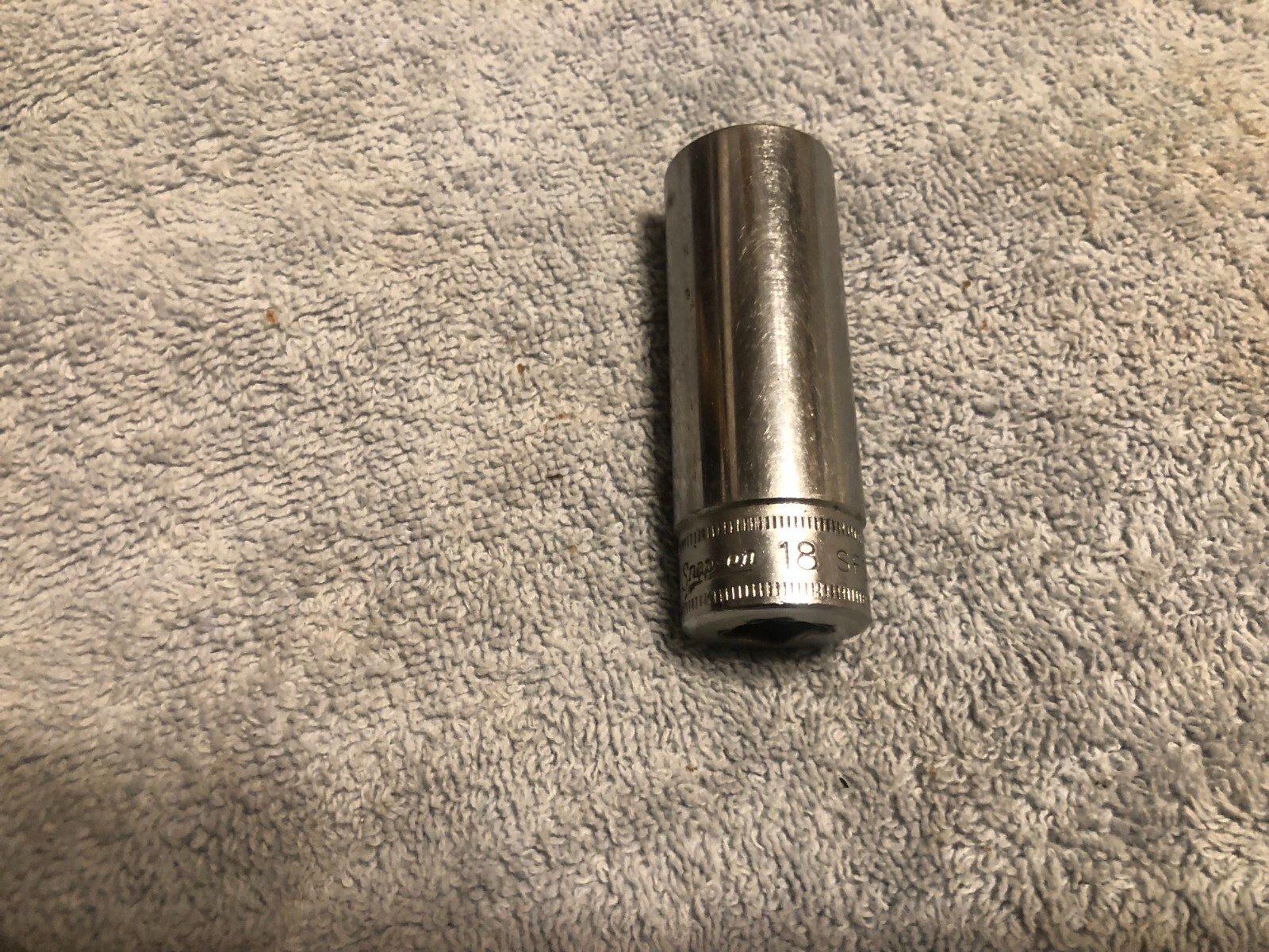 Vintage Snap On Tools SFSM18 18mm Metric Deep Socket 3/8″ Drive 6 point USA