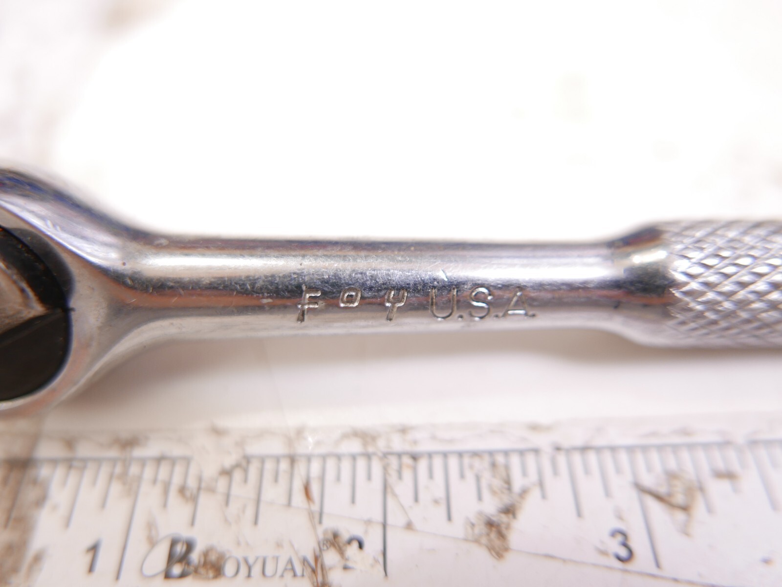 FoY USA 1/4In Drive Ratchet Chrome Steel 5 1/2 Long 4749R