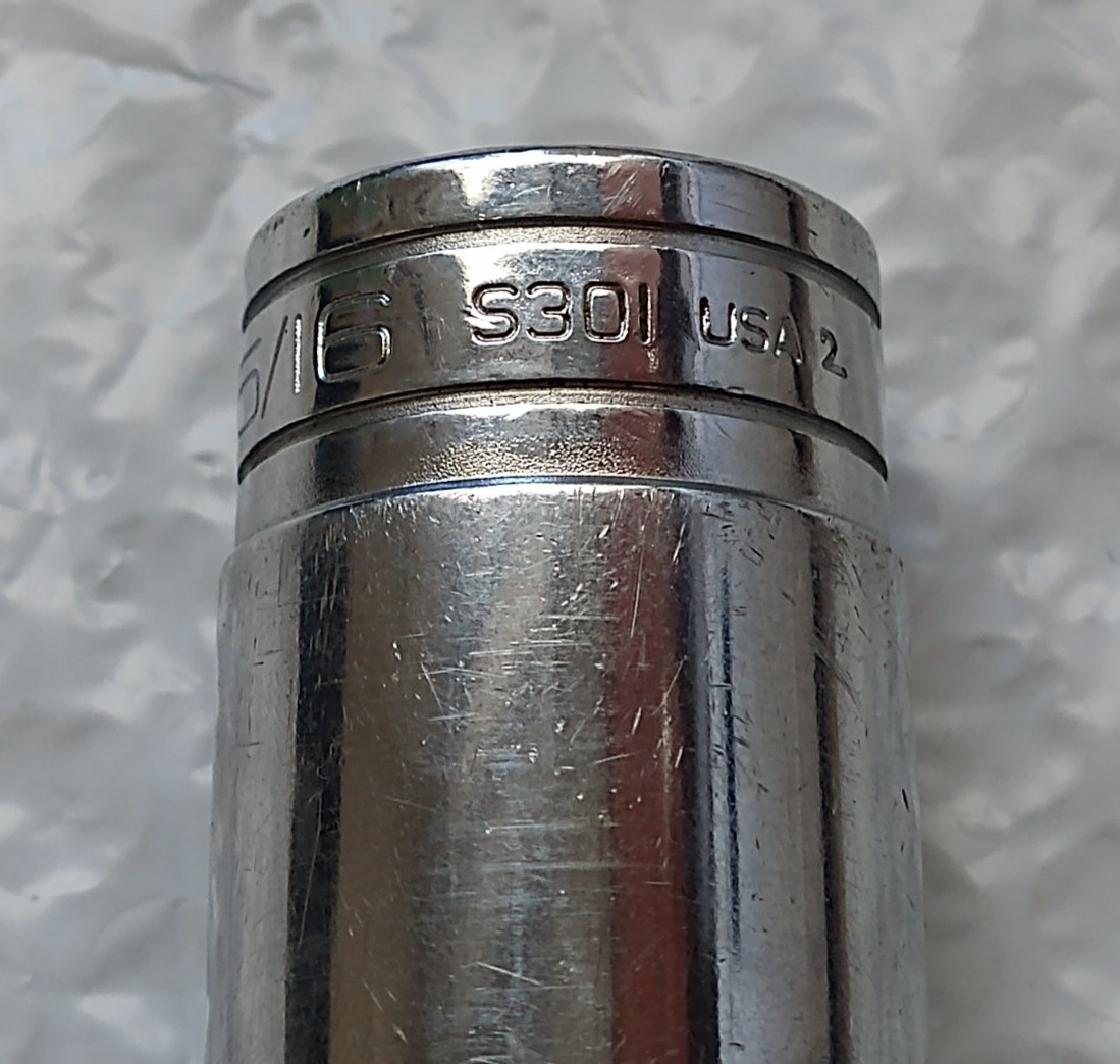 SNAP ON S301, 1/2″ DRIVE, 15/16″ SOCKET, 3.25″ DEEP/HIGH, 12 POINT.