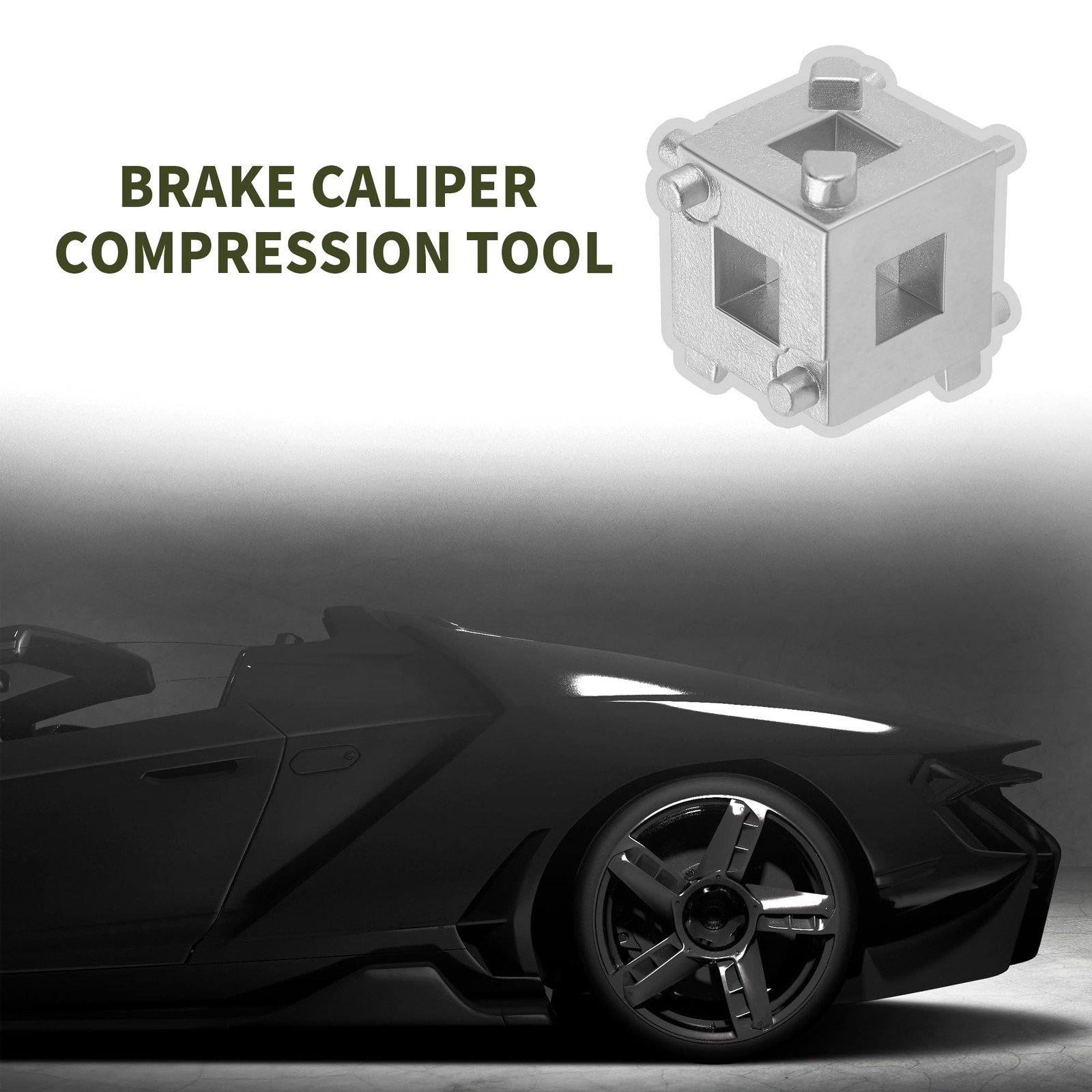 Cube Brake Caliper Compression Tool,Steel Brake Caliper Tool Car Rear Disc Br…