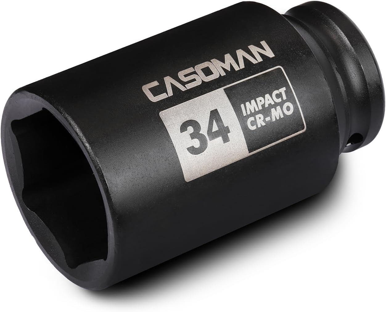 34mm Deep 6PT Impact Socket – Durable Chrome Molybdenum Steel for Axle Removal