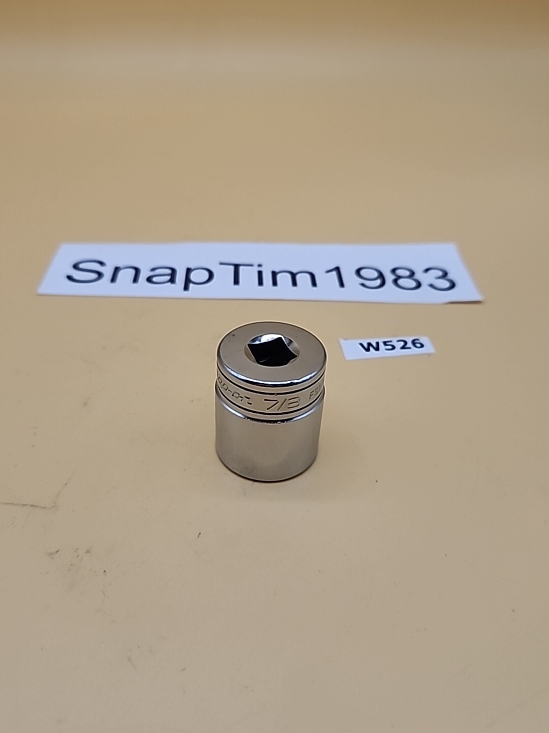 Snap-on Tools 3/8″ Drive 7/8″ SAE Chrome 12 Point Socket FS281. USA