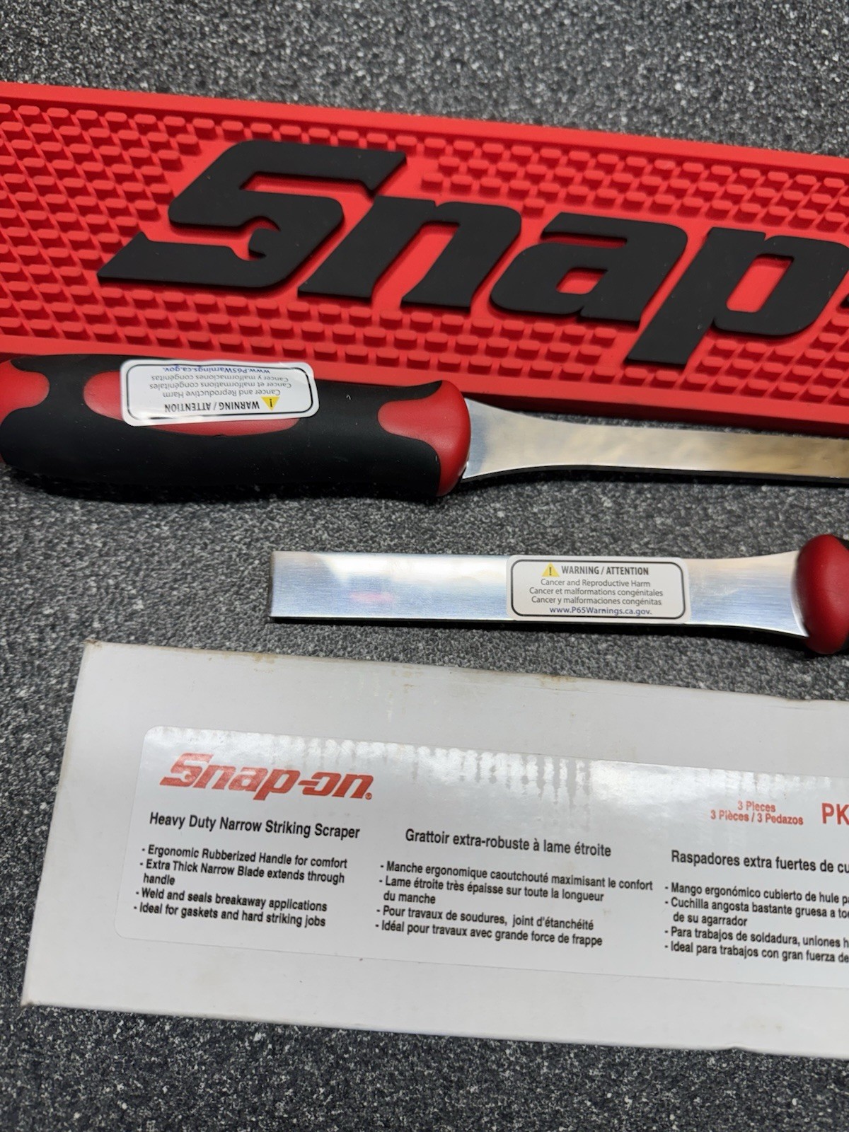 SNAP ON TOOLS NEW 2-Piece Heavy Duty Narrow Striking Scraper Set PKNC301 +