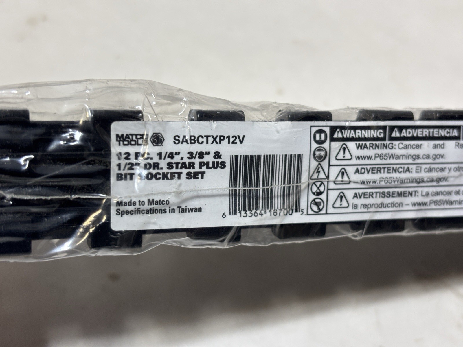 MATCO 12-Piece 1/4″, 3/8″, 1/2″ Drive Star Plus Bit Socket Set SABCTXP12V