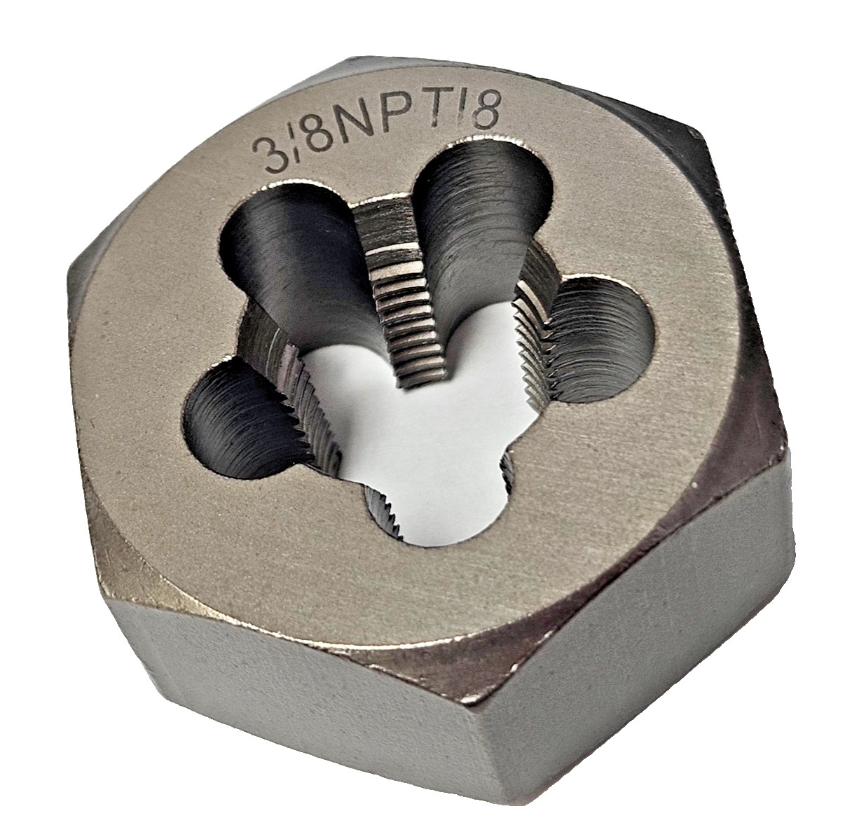 7404 Irwin 3/8-18 NPT Taper Pipe Hex Die Hanson 7404 USA 1-7/16 HEX