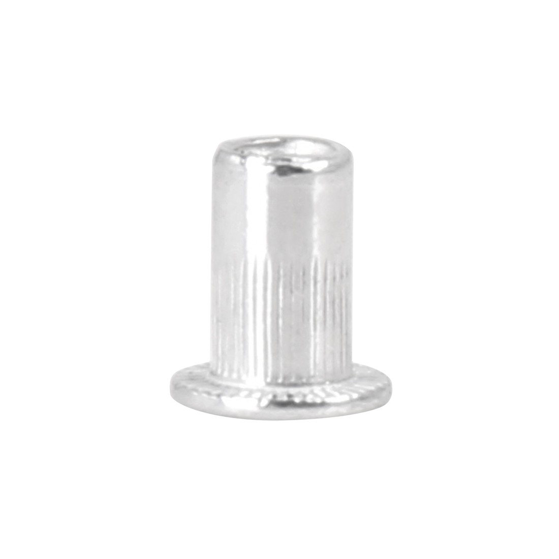 110 Pcs M4 Silver Tone Aluminum Alloy Car Flat Head Rivet Nut Threaded Insert