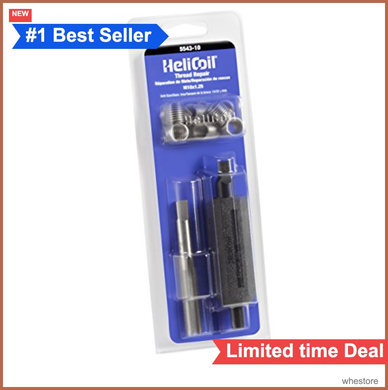 Thread Repair Kit M10 x 1.25 Metric Fine Tap Insert Tool 12 Pieces
