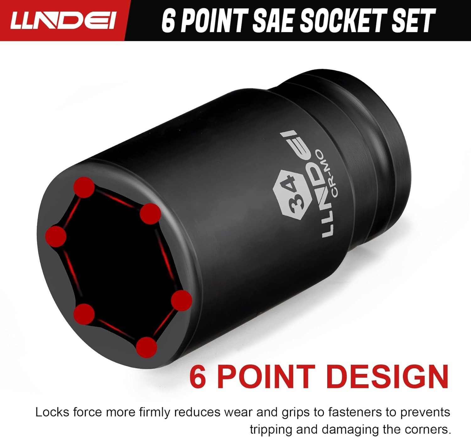 Pro 3/4 Drive Impact Socket Set 12pc Metric 21-38mm CR-MO Lifetime