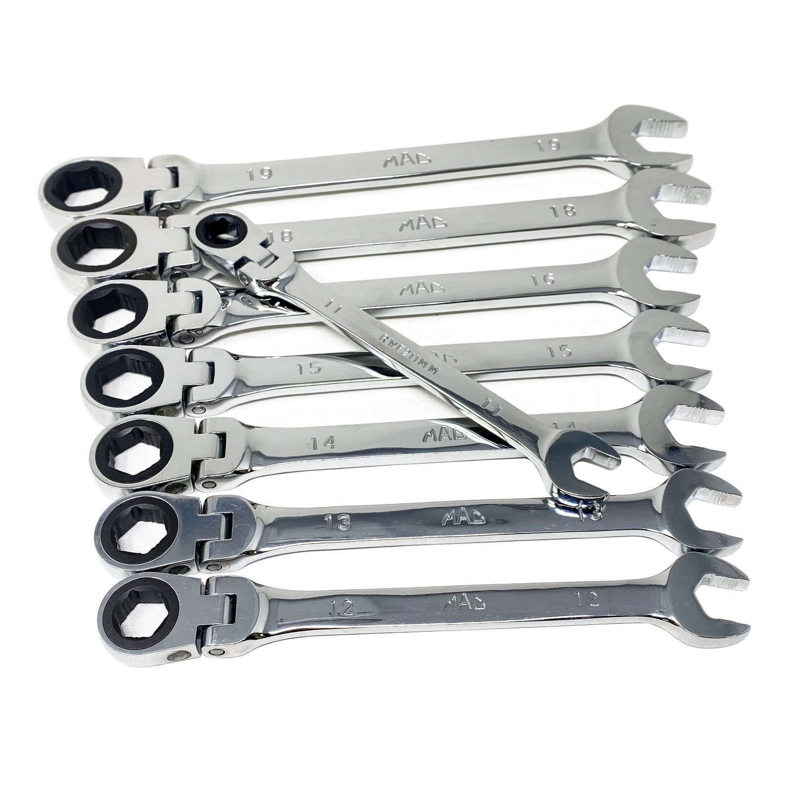 Mac Tools RWF Flex-Head Ratcheting Box End Wrench 6 Pt 11mm 15mm 16mm 17mm 18mm