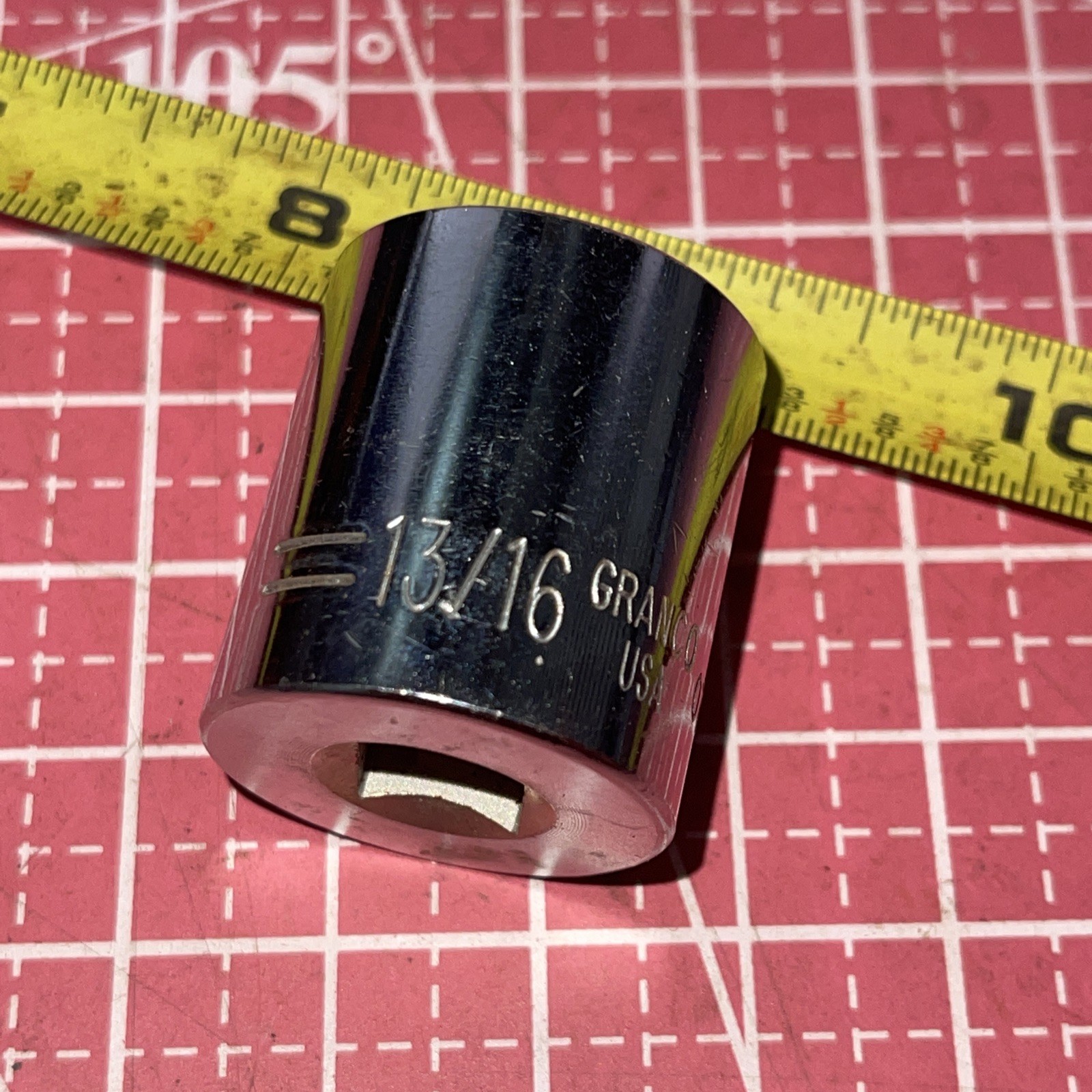 NOS Granco USA 0751 11/16 In SAE 3/8 Drive 12 point Socket Vintage 11/16”