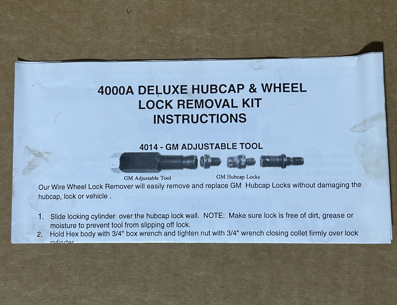 LTI LT-4000 Deluxe Hubcap and Wheel Lock Removal Kit – Used Complete Set
