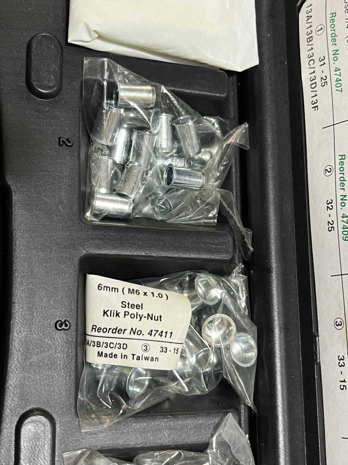 Marson 39303 Metric Steel Poly-Nut Rivet Nut Setter Installer Set M4 M5 M6 M8