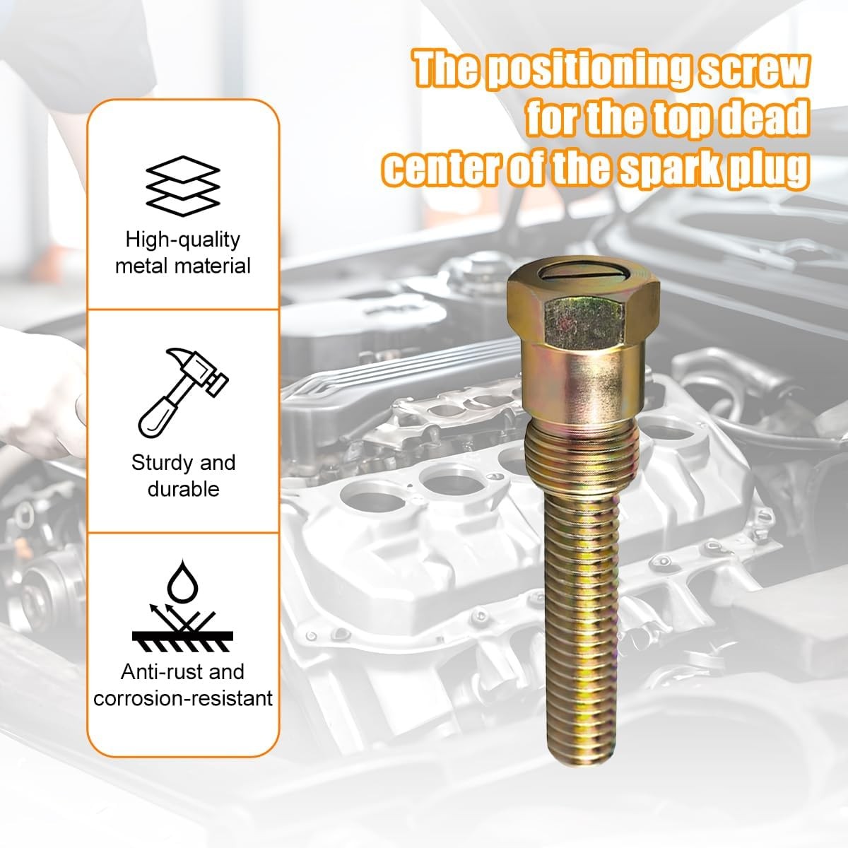 66792 Car Top Dead Center Locater, Vehicle Screw Piston Stop Tool for 14mm…