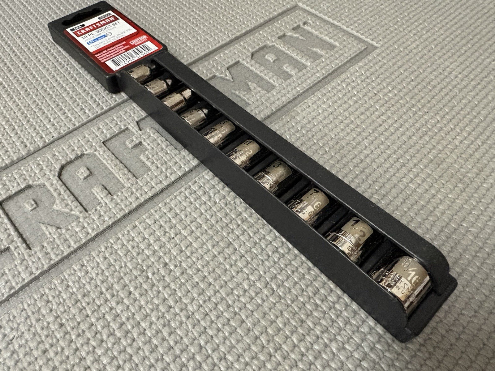 NOS Sears Craftsman 10pc 1/4” Drive Easy Read Socket Set 34560 G2D USA Dual Mark