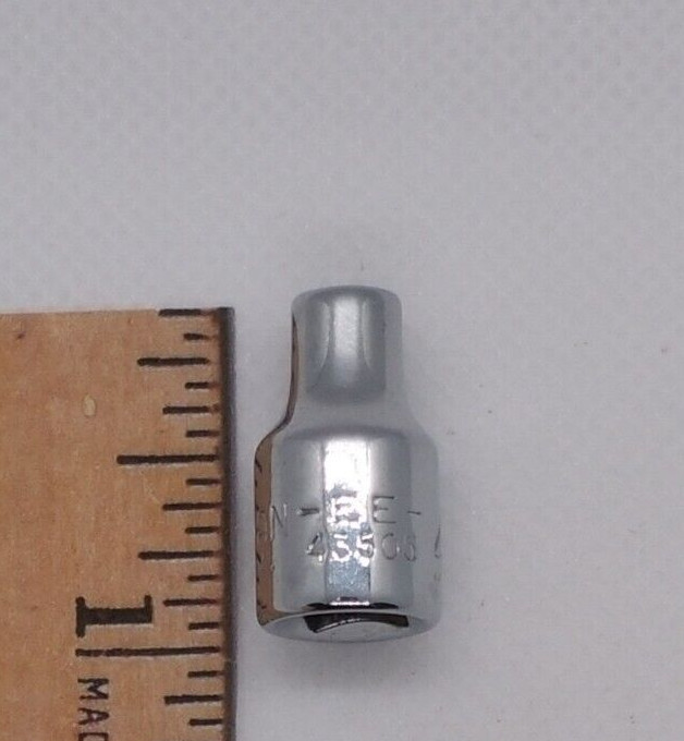 Vintage Craftsman 1/4″ Drive 4MM 6 Point Shallow Socket Metric EE 43505 USA NOS