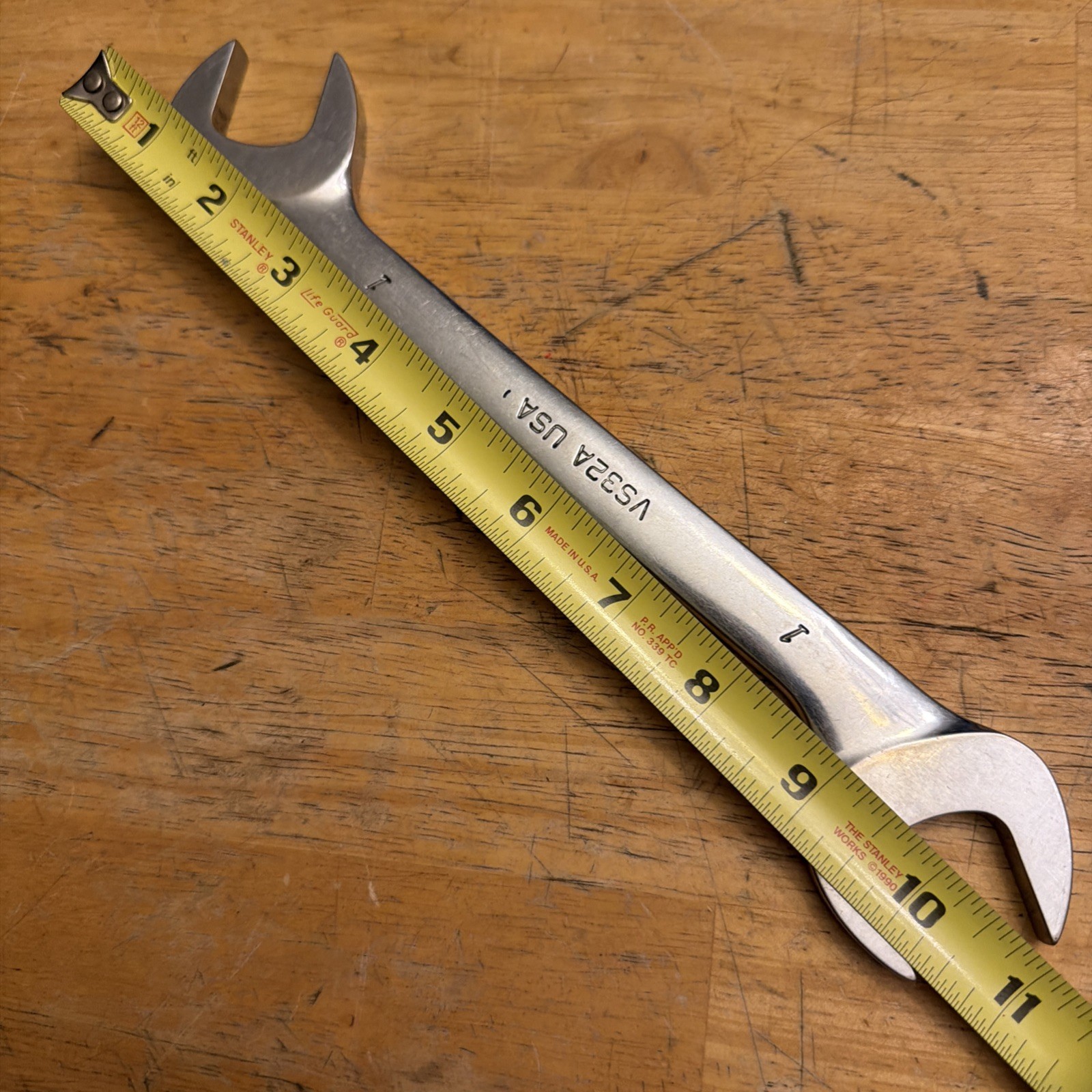 Snap-On Tools USA VS32 1″ SAE Chrome Four-Way Angle Head Open-End Wrench Used