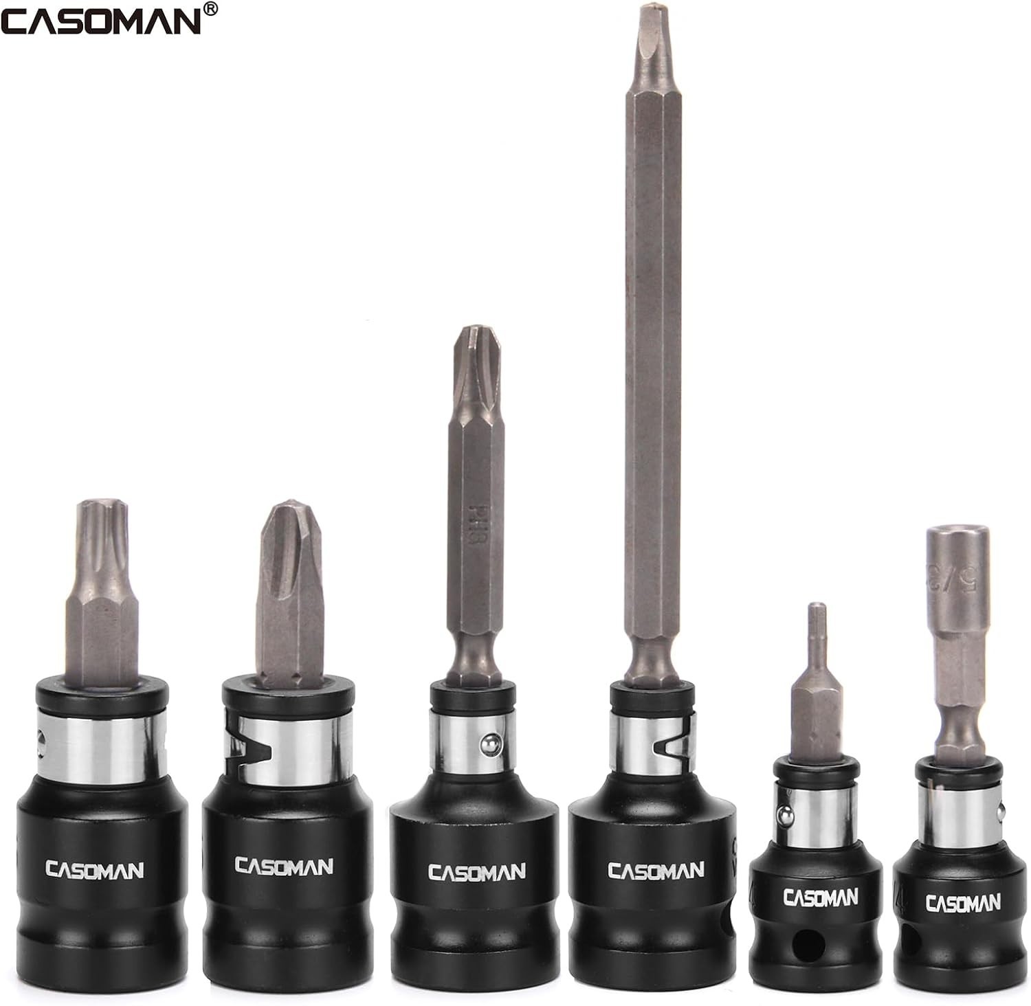 Bit Socket Adapter Set -1/4″ *3/8″ Dr. 1/4″*1/2″ Dr., 5/16″ *1/2″ Dr.,1/4-Inc…