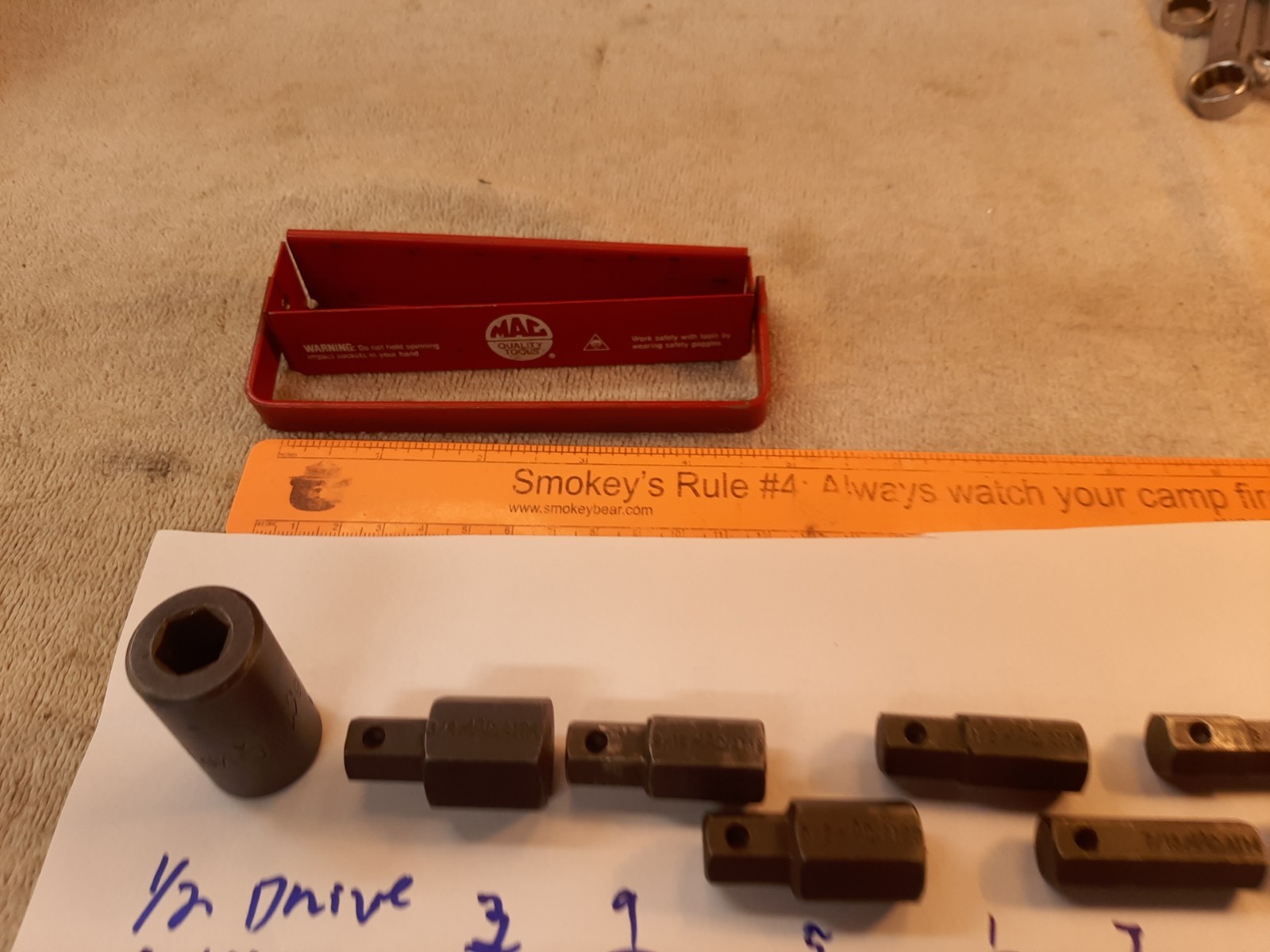 MAC Tools USA 9 pc Standard Hex Impact Set 1/2” Drive Socket VT8 VP146D