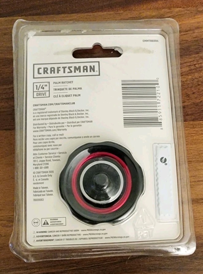 Craftsman 1/4” Drive Compact Palm Ratchet 72-Tooth CMMT 86004