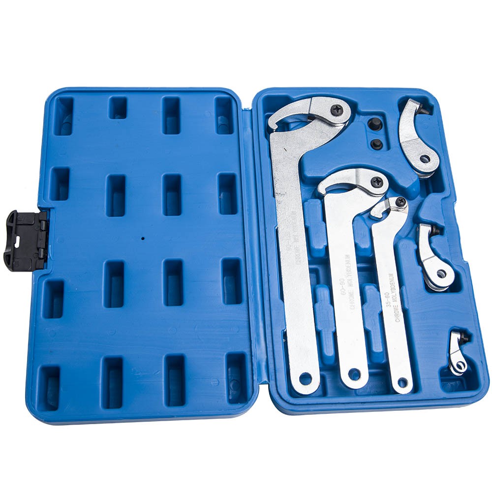 Adjustable Hook & Pin Spanner Wrench Tool Set Locking Nut Wrench 35-120mm New