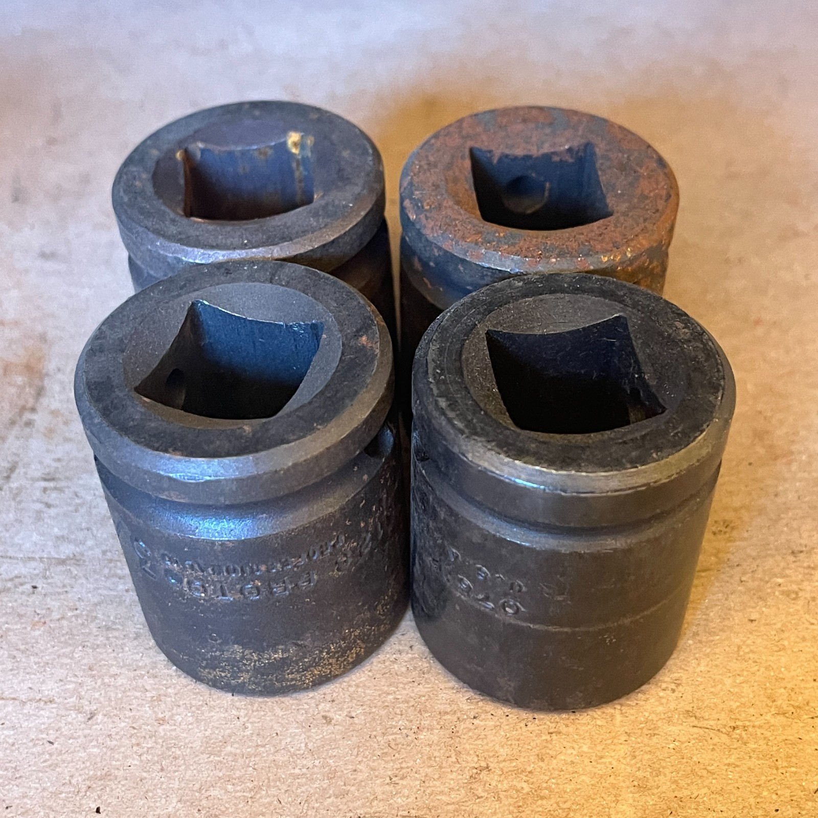 PROTO 75128 Professional 3/4″ Shallow IMPACT SOCKET 3/4″ DRIVE 8 pt – Set of 4