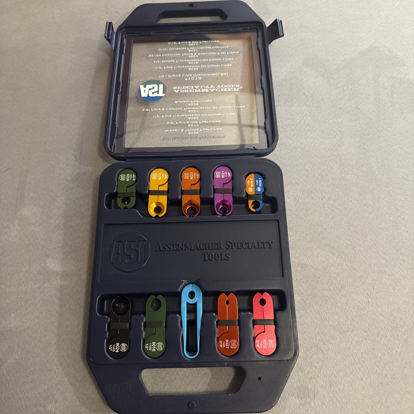 AST Assenmacher Specialty Tools 1018 10 Piece Line Disconnect Set W/Case