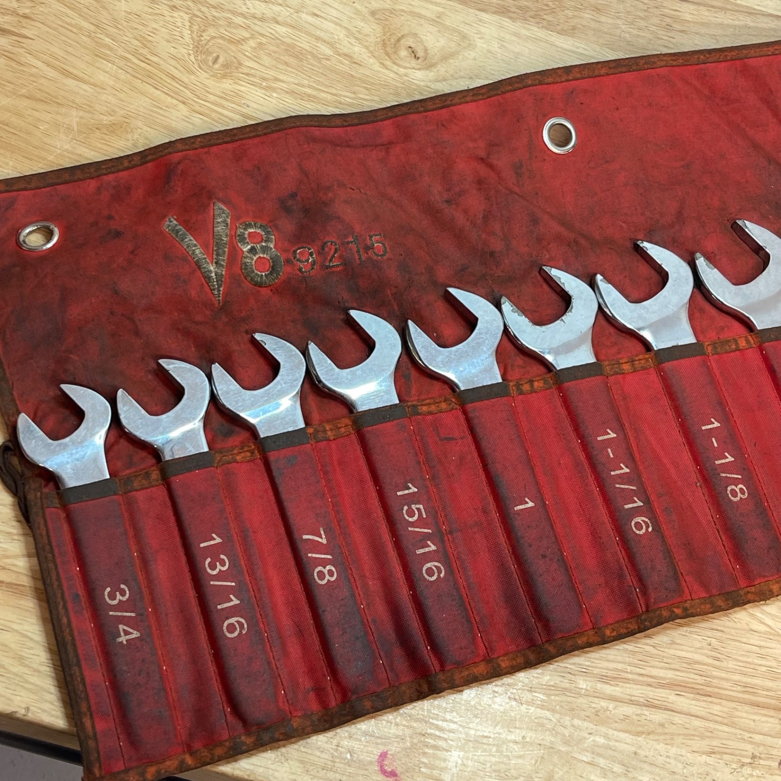 V8 Tools 9215 15pc SAE Service Wrench Set