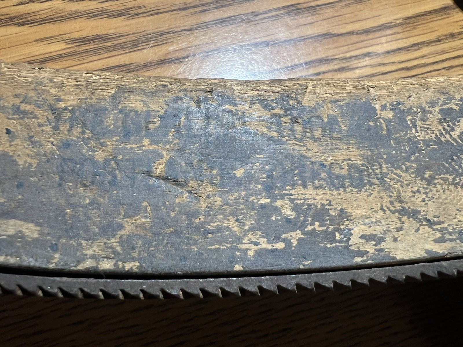 Vintage General Tool Co Curved Wood Handle File Holder with Rasp Auto Body USA