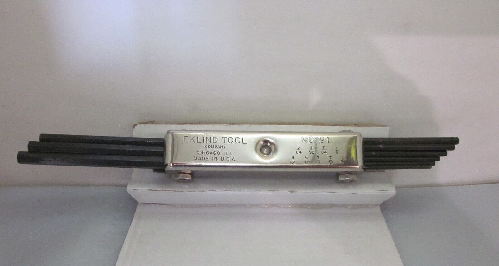 EKLIND TOOL No. 91 Folding Hex Keys Allen Wrench Set 9 Sizes SAE USA