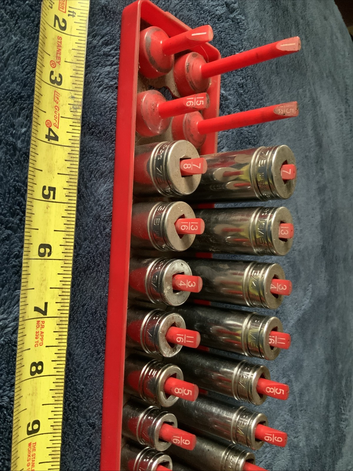 Snap On 3/8” Drive Deep And Shallow Socket Set, Sae, 6pt…..see Pics For Sizes….