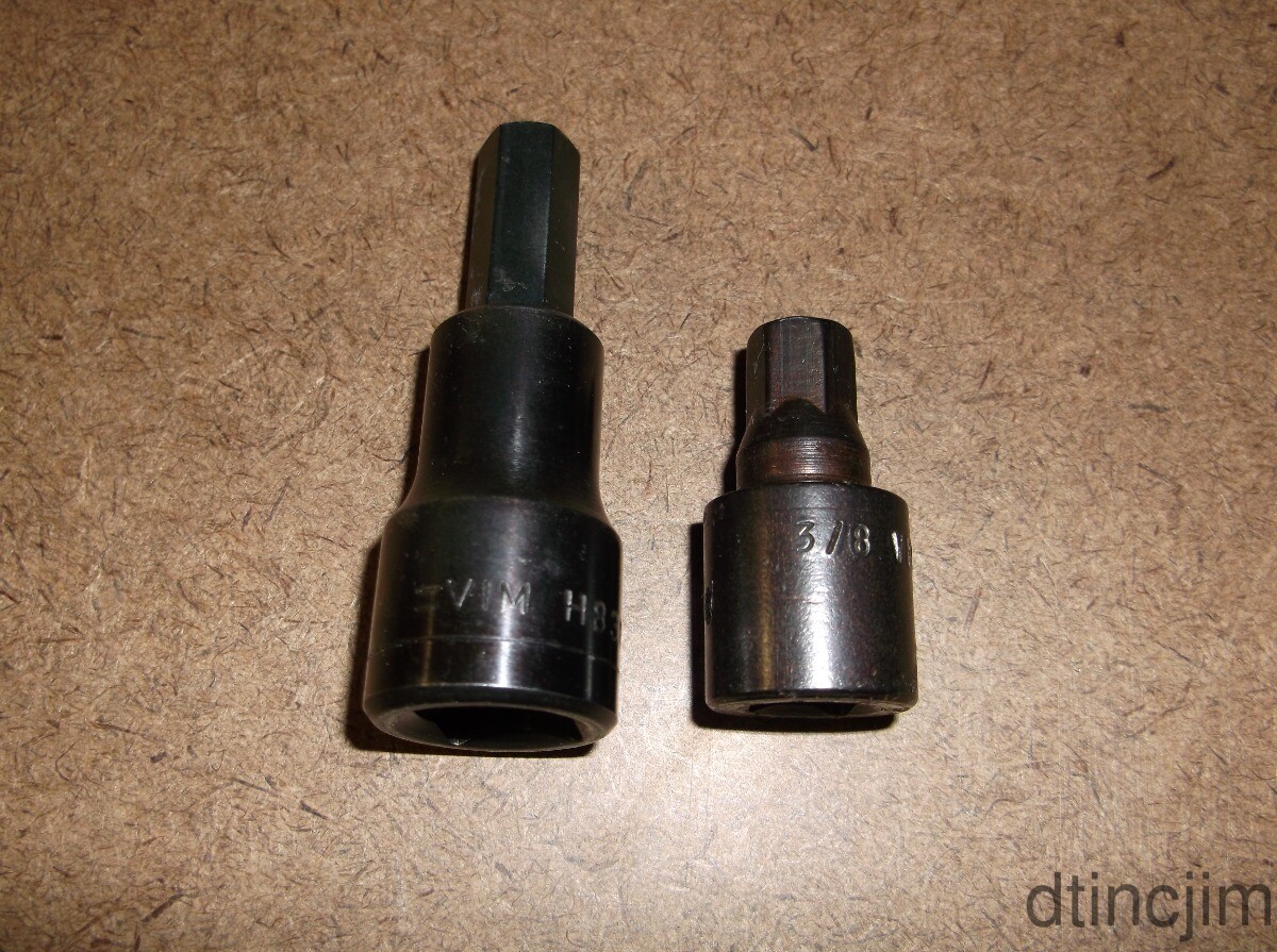 VIM 2Pc. 3/8″ Standard/Stubby Length Hex Bits 3/8″–1/2″ Drive