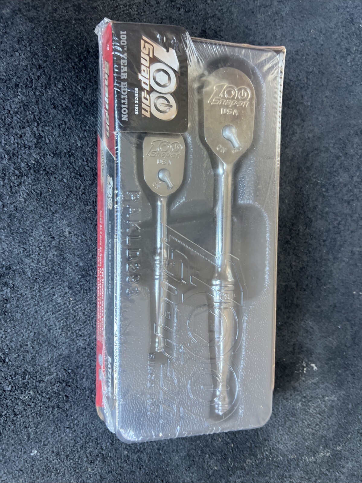 For Snap On NEW 100th Anniversary 2pc Mix Drive Chrome Ratchet Set RAT2TFCE