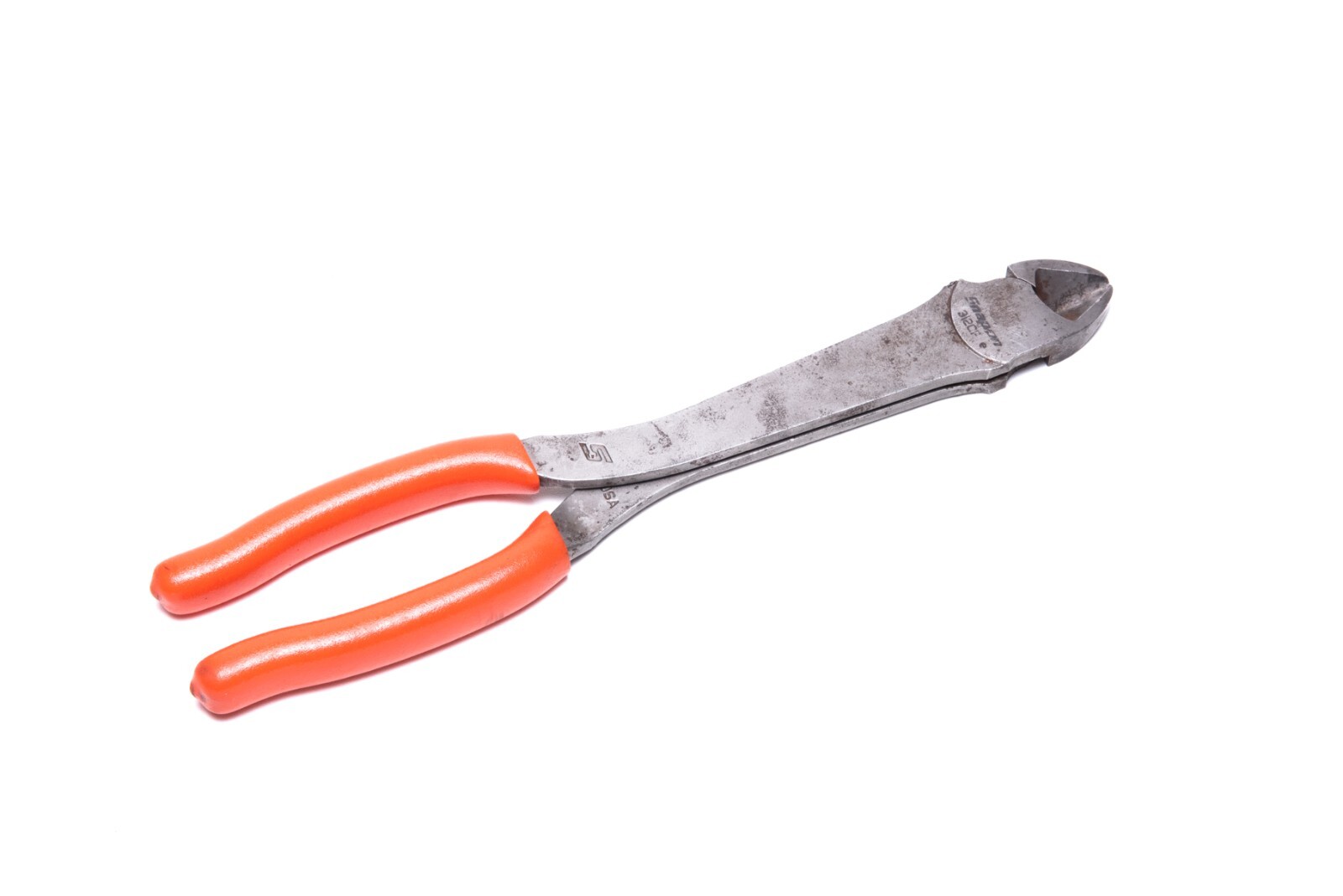 Snap on Tools USED 312CFO Orange 11″ Diagonal Cutters Heavy-Duty Soft Grip
