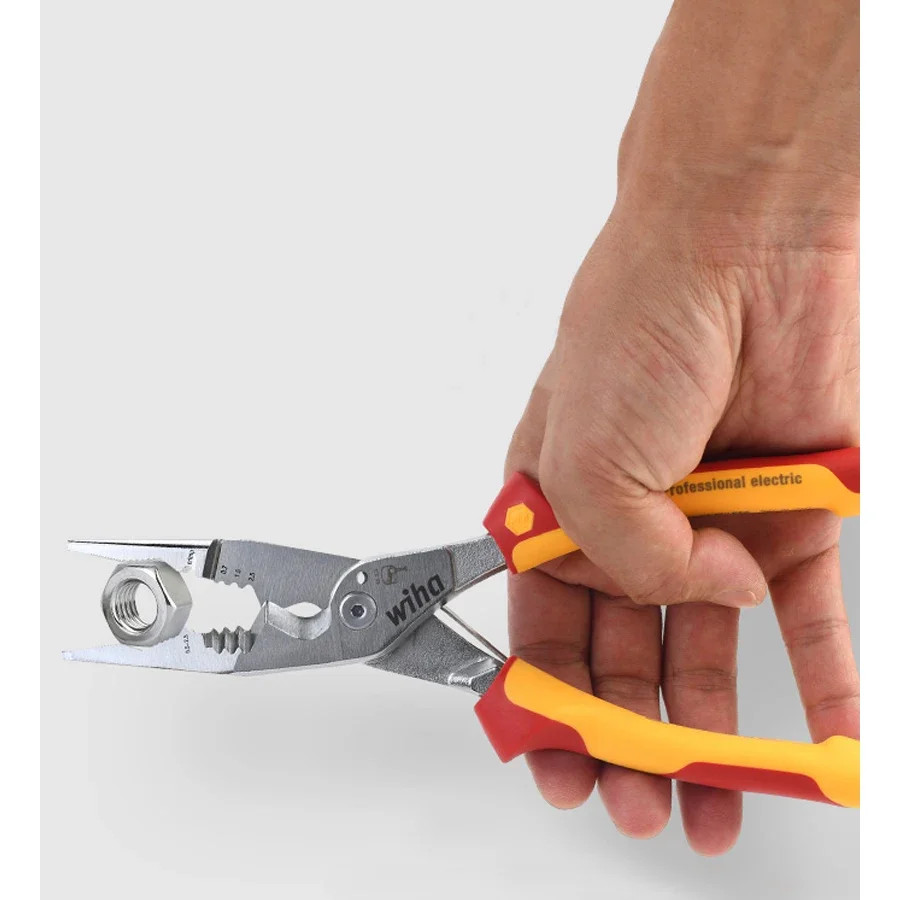 Insulated Pliers 1000V VDE Snip Nose Wire Stripping Plier Electrician Hand Tool