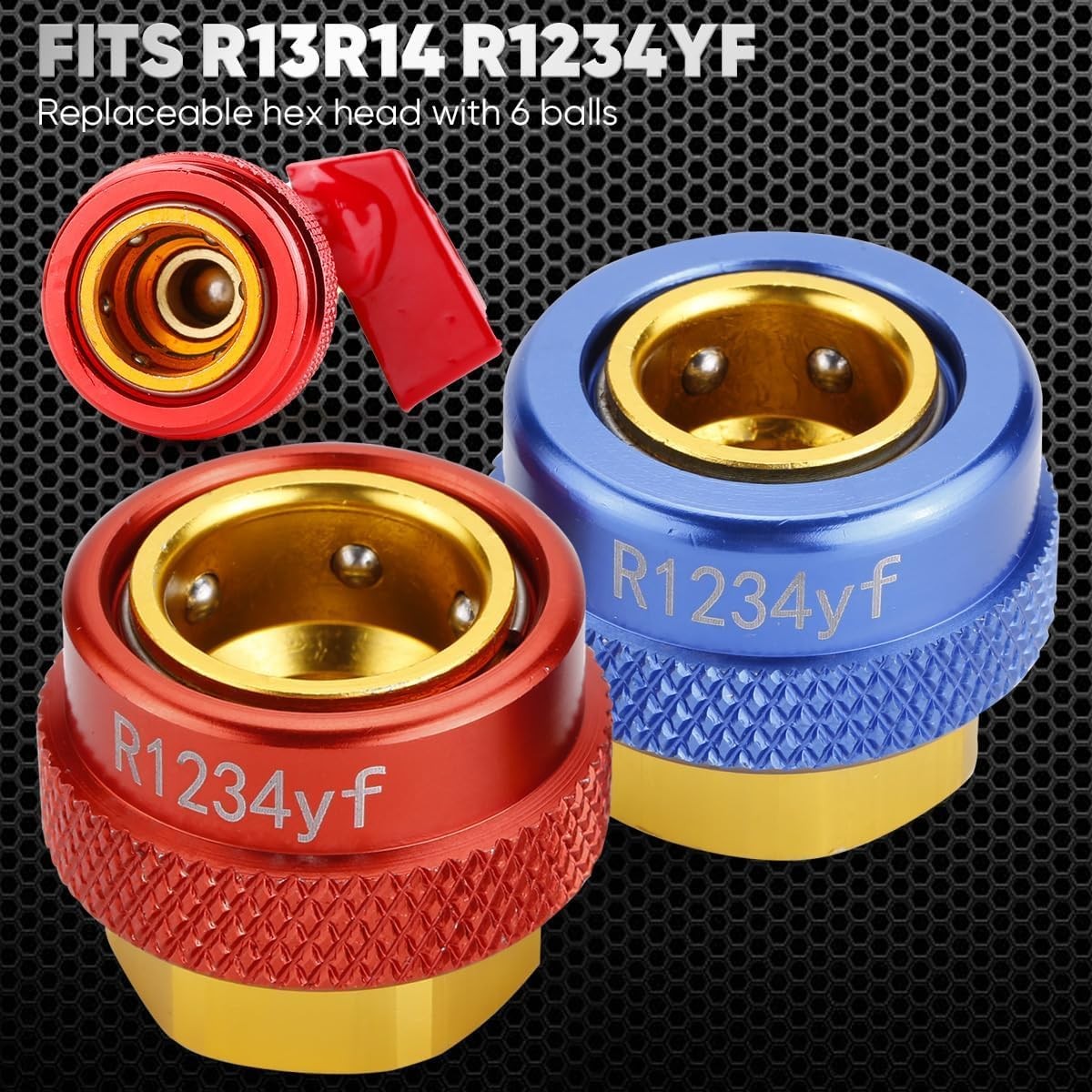 Professional Valves Core Remover Tool set for R134a R1234yf R22 Car Systems