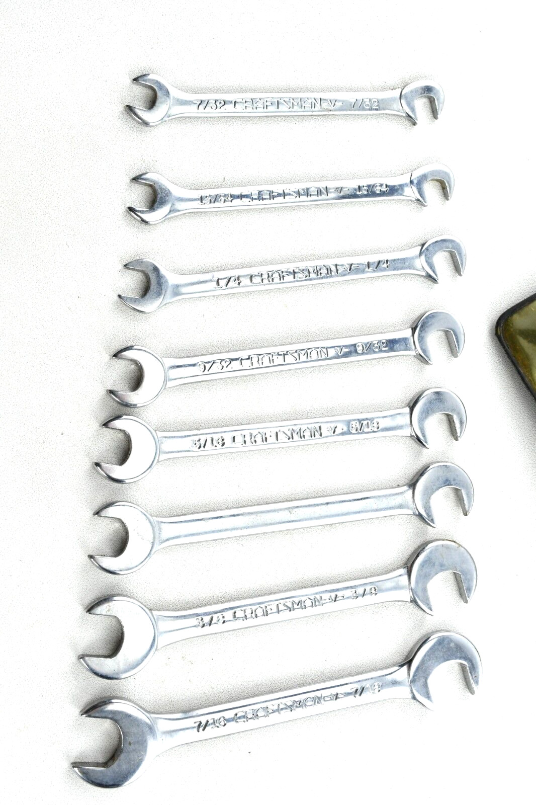 Craftsman -V- Super-tuff 8 Pc. SAE Open End Ignition Wrench Set 9-4306 USA