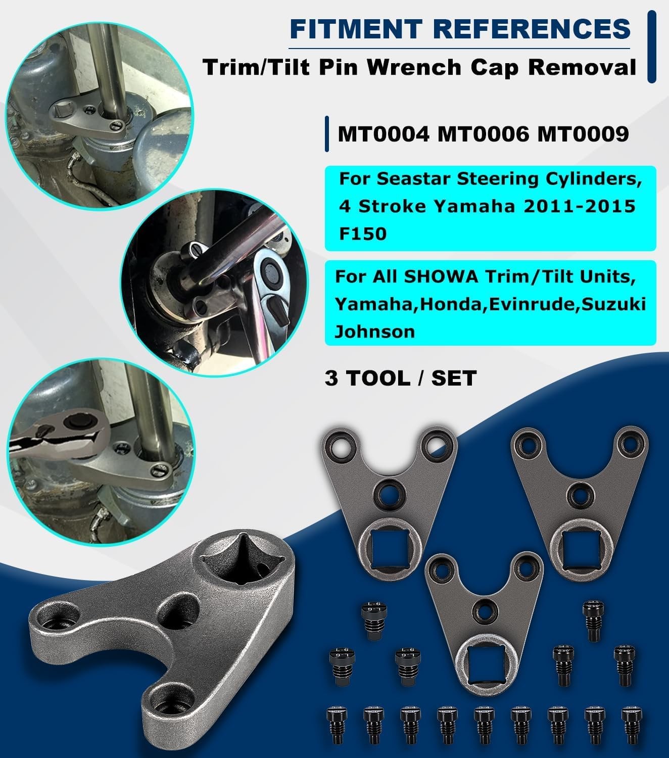 MT0004 MT0006 MT0009 Outboard Trim / Tilt Pin Wrench for Yamaha,Johnson,Evinrude