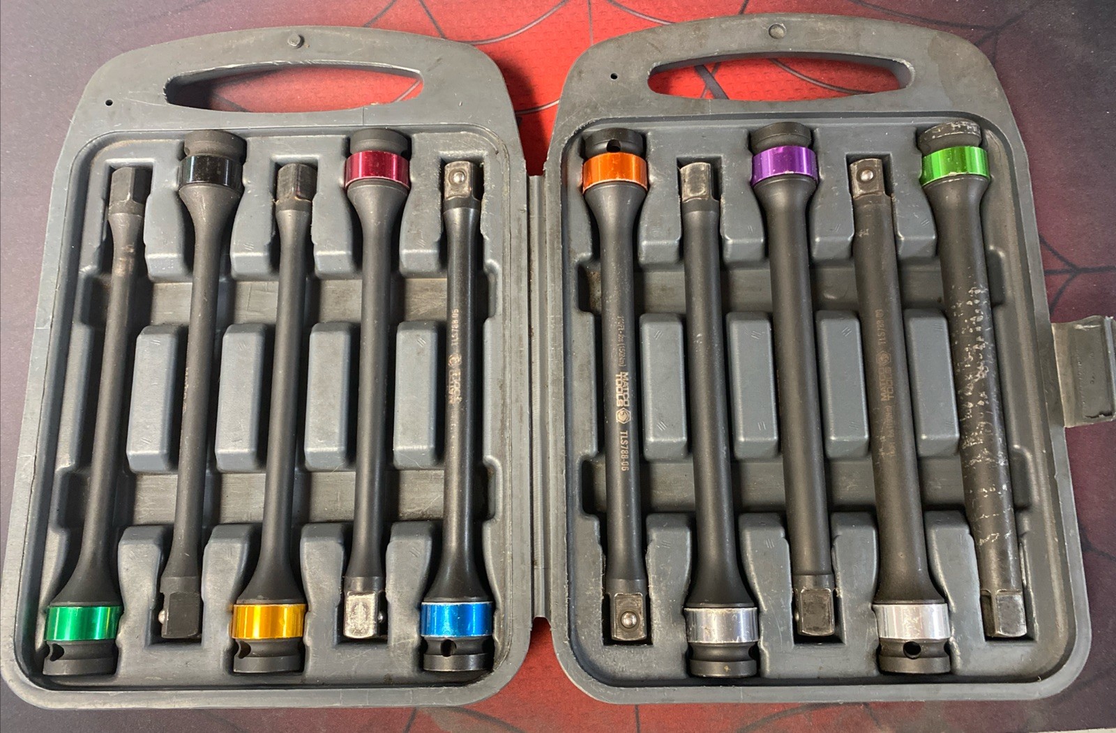 MATCO TLS788 10 Piece Torque Limiting Extension Bar Set for Impact Wrenches