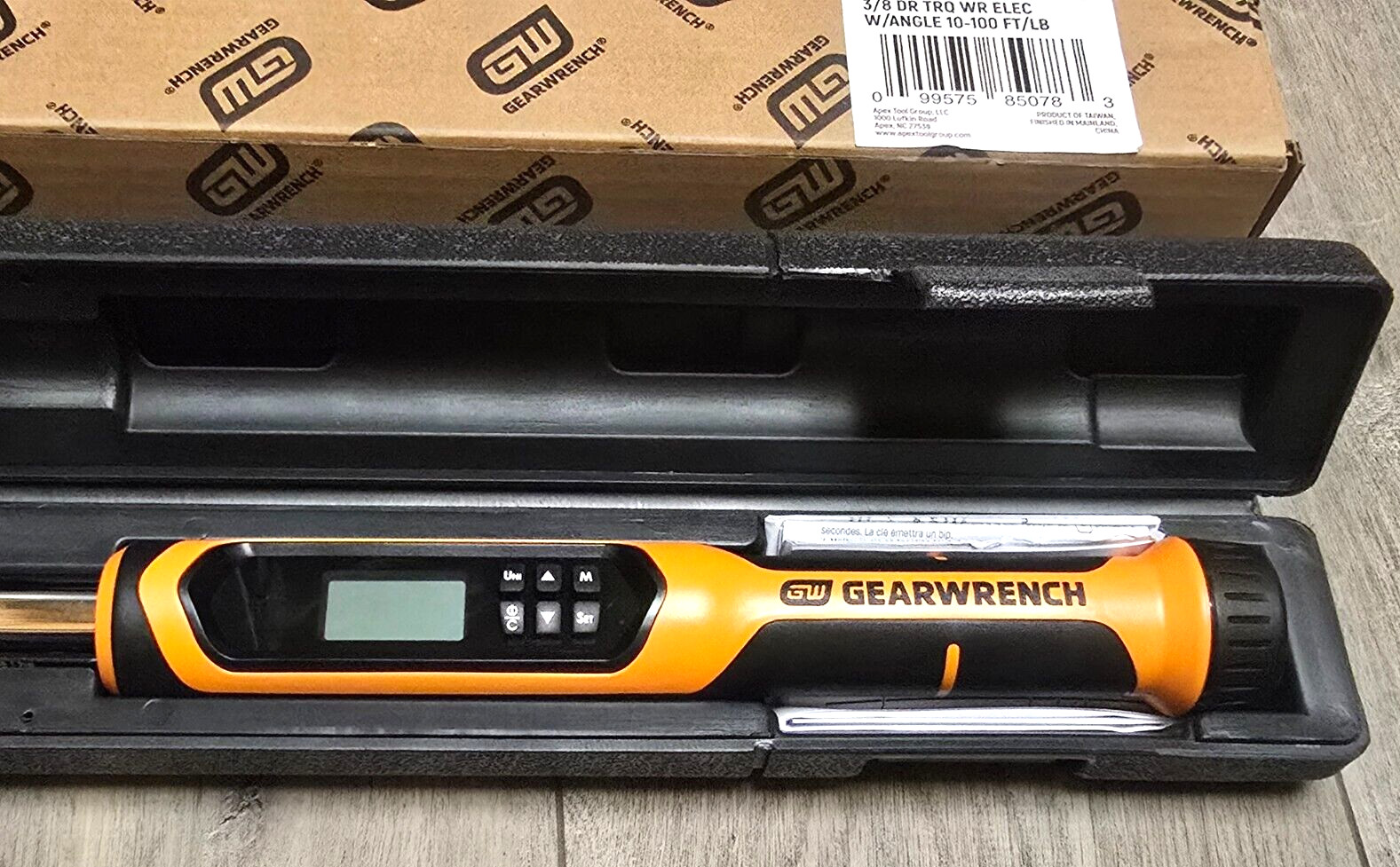 New Gearwrench 3/8″ dr Electronic Torque Wrench w/ Angle, 10-100 Ft lbs #85078