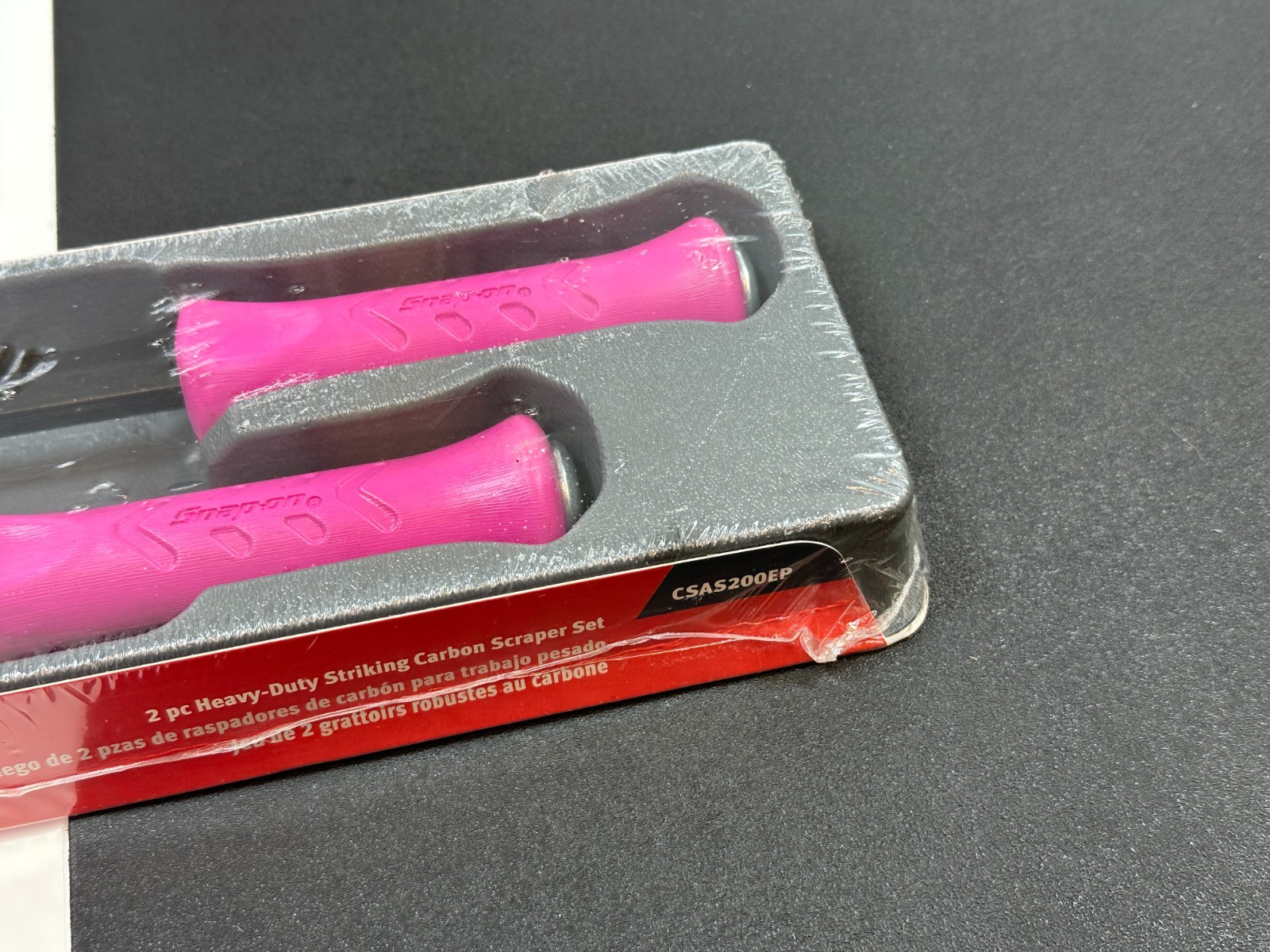🇺🇸 Snap-on CSAS200EP ELECTRIC PINK 2pc Heavy Duty Striking Carbon Scraper Set