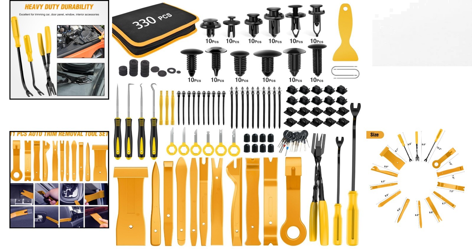 Comprehensive 330-Pcs Push Pin and Clip Remover Tool Set for Effortless Repairs