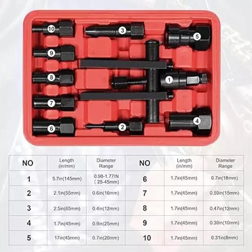 Inner Bearing Puller Set Internal Blind Remover Motorcycle Bushing Puller Tool