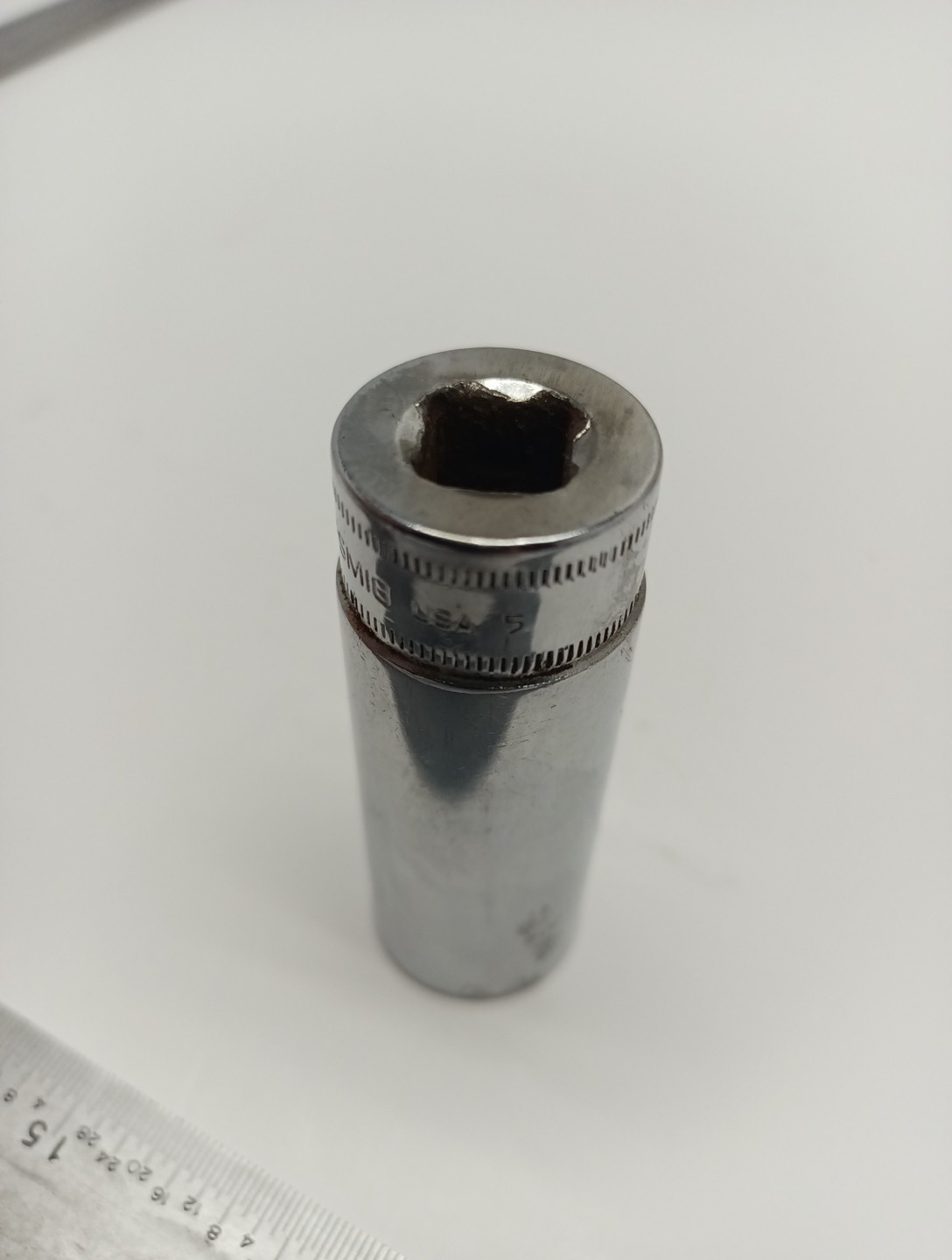 Snap On Tools SFSM18 3/8 Dr 6Pt Metric 18mm Flank Dr Deep Chrome Socket USA