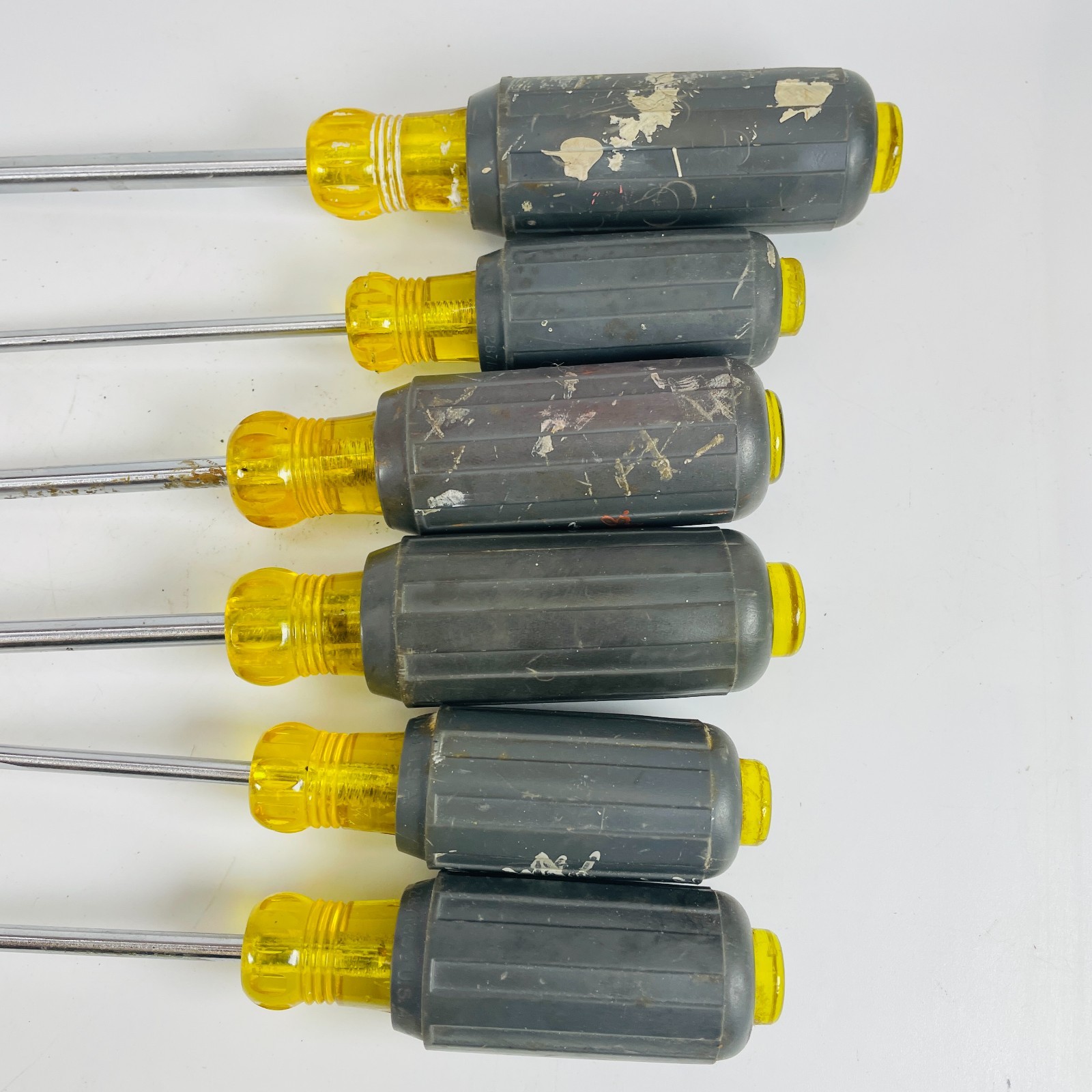 6 Stanley Contractor Grade Screwdrivers Cush Grip USA 66-010 65-901 66-096 Set