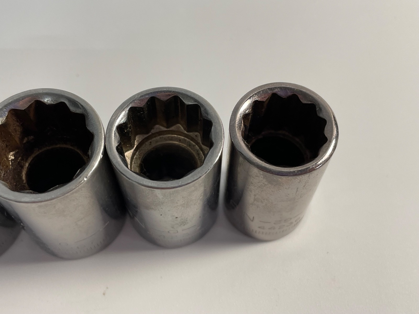 Craftsman – Lot Of 5 Metric Sockets, 1/2″ Drive – 21mm, 19mm, 18mm, 17mm, 15mm