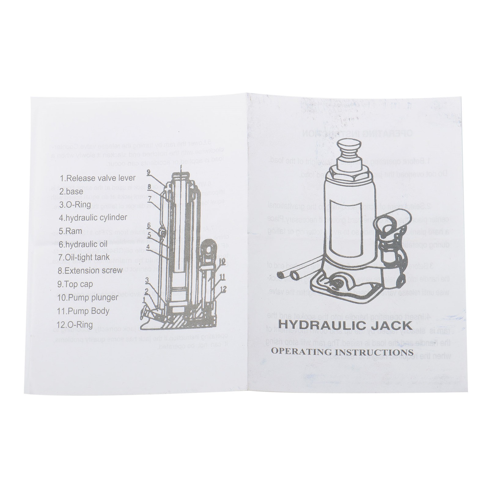 Labwork Welded Hydraulic Car Bottle Jack Auto Repair and House Lift 10Ton