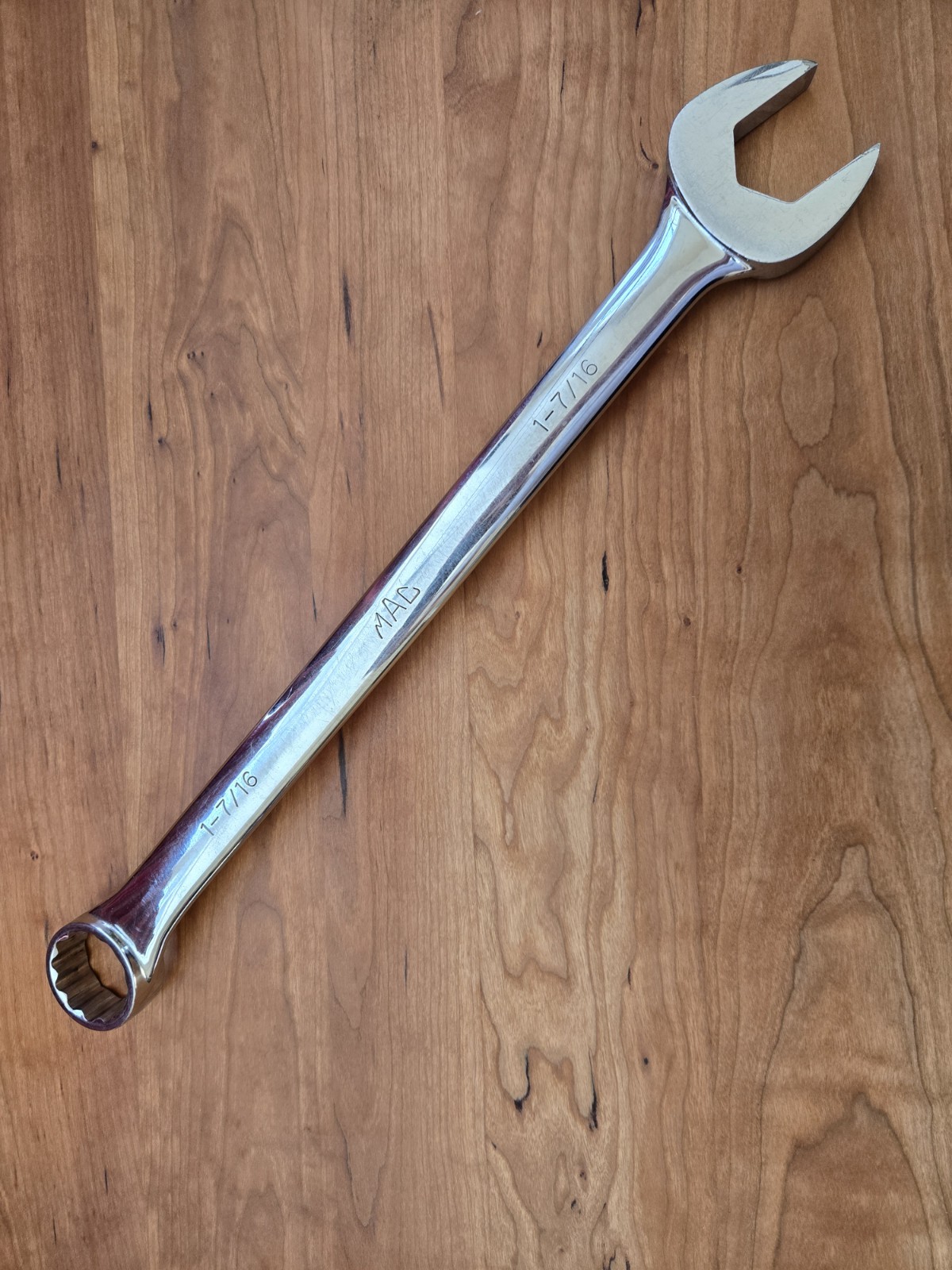 MAC TOOLS CL46R Extra long Chrome Polish Jumbo Combination Wrench, 1-7/16″