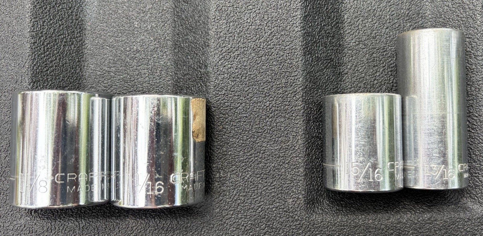 Craftsman Sockets G & V -1-1/8”- 44068,1-1/16”, -44067,15/16”-44065,13/16”-43338