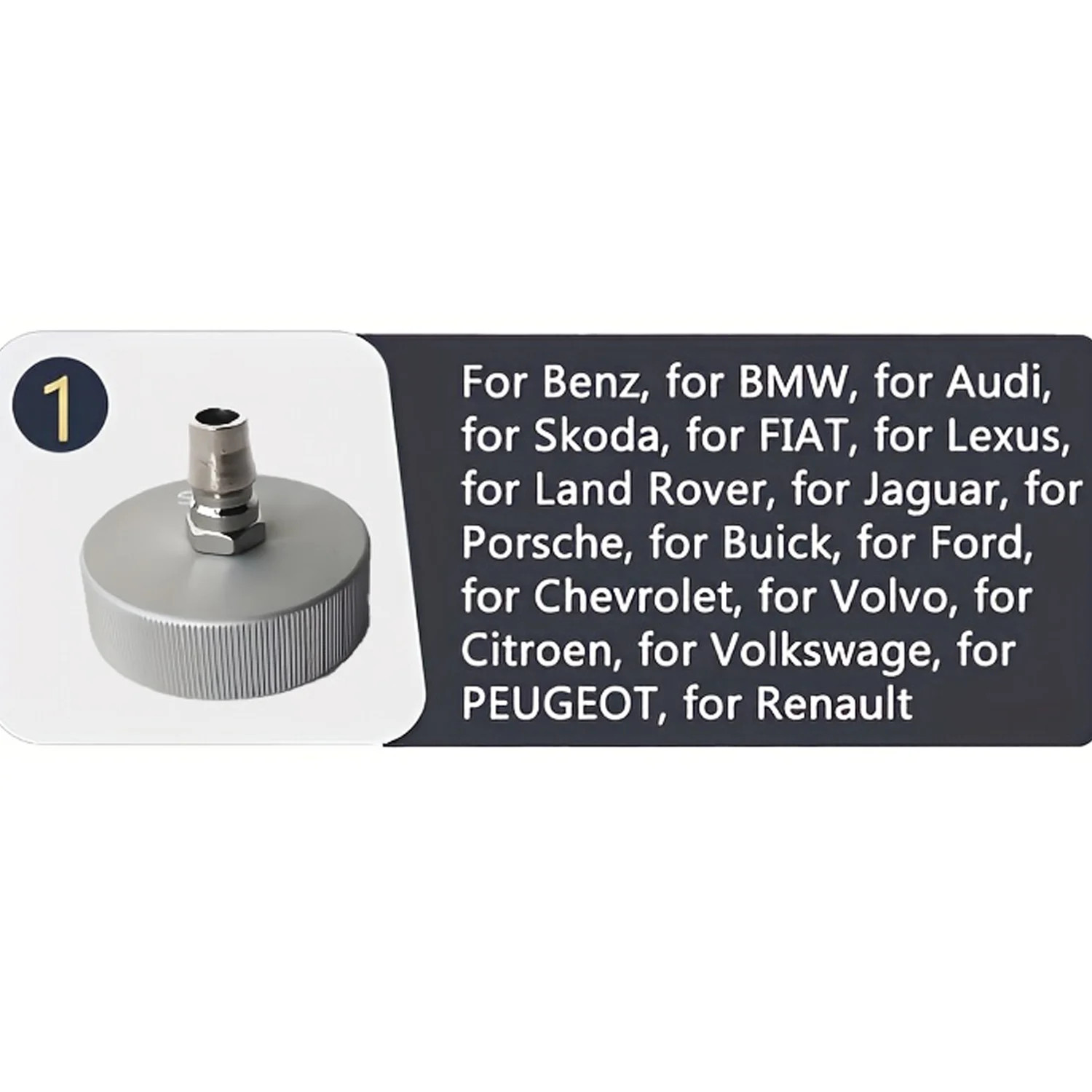 Car Master Cylinder Brake Bleeder Cap Adapter for Pneumatic Brake Fluid Bleeder